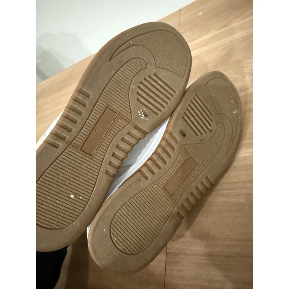 GBG Guess White Pavva Low-Top Sneakers Neutral Suede Mesh Panels Women Size 10‎